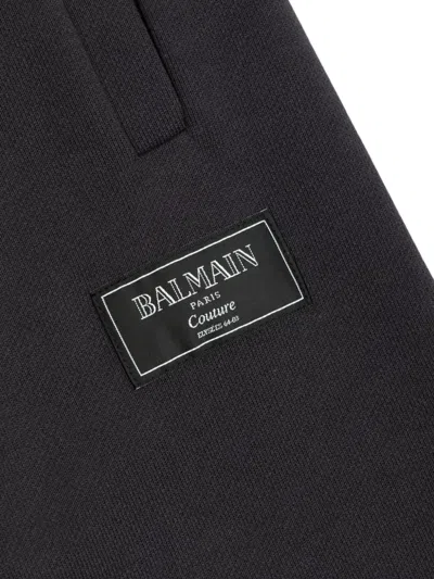 Balmain Logo-patch Track Pants In Black