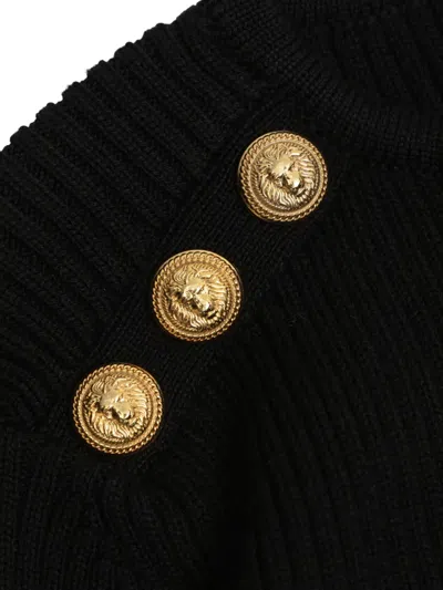 压纹纽扣钟形袖连衣裙