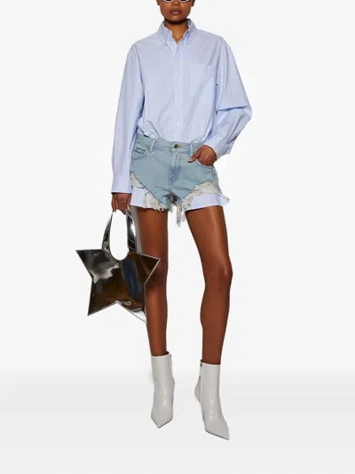 Amina Muaddi Ankle Boots Barbara 90 Aus Leder In Weiss