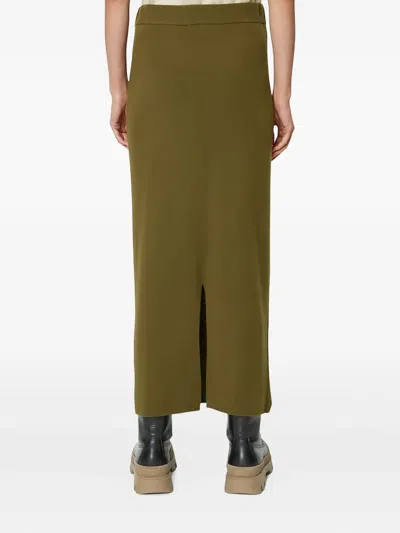 开衩超长半身裙