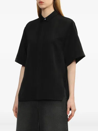 Ader Error Short-sleeve Collared Shirt In Black