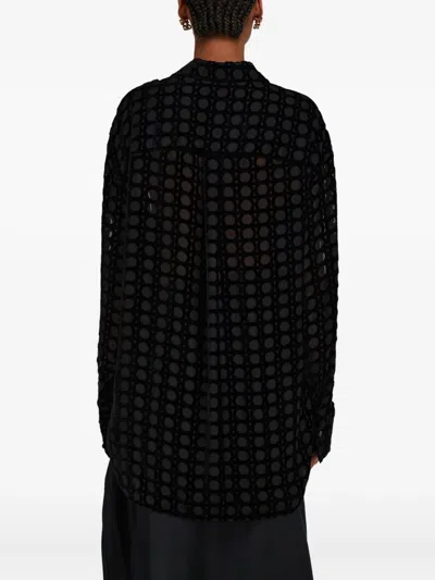 Ferragamo Black Shirts In Black