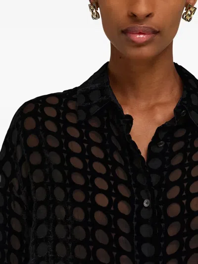 Ferragamo Black Shirts In Black