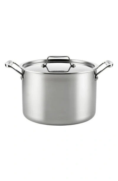 Scanpan Fusion 5 8-quart Stock Pot & Lid In Metallic