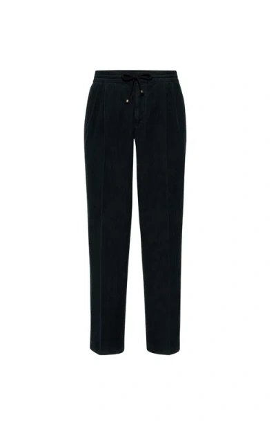 Brunello Cucinelli Linen Pants In Black