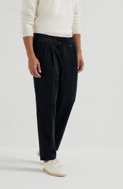 Brunello Cucinelli Linen Pants In Black