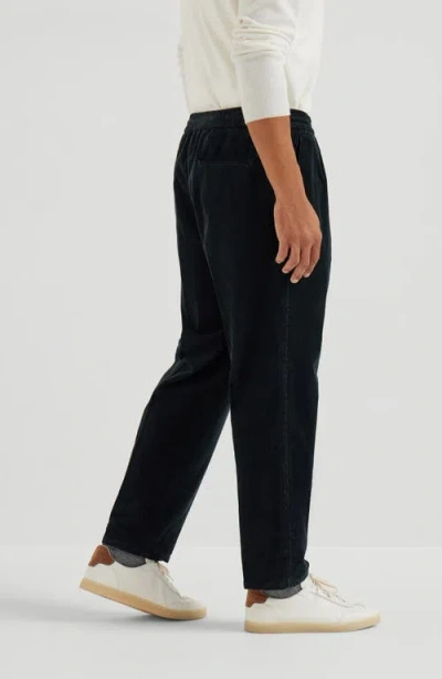 Brunello Cucinelli Linen Pants In Black