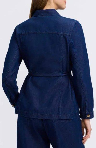 Foxcroft Stella Belted Denim Utility Jacket