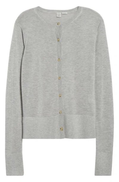 Totême Toteme Women Crewneck Cardigan In Gray