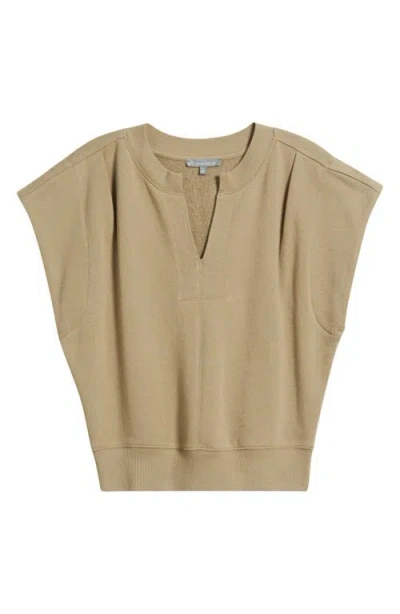 Wit & Wisdom Extended Shoulder Notch Neck Top In Gray