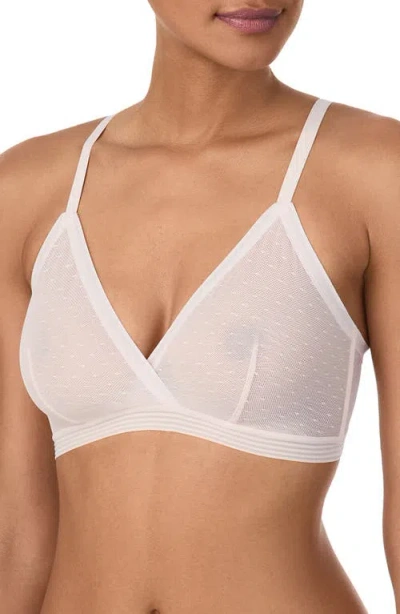 Dkny Women's Point D'esprit Bralette Dk7656 In White