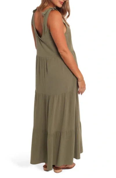 Petal And Pup Petal & Pup Marcy Linen Midi Dress In Multi