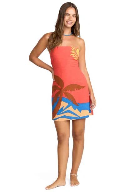 Billabong Bright Bloom Dress In Orange