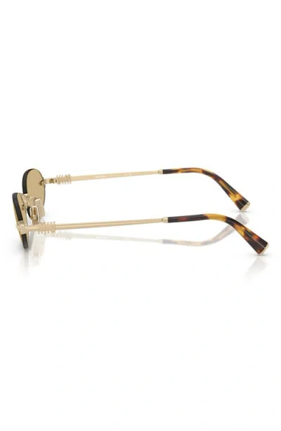 Miu Miu Eyewear Oval Frame Sunglasses In Brown