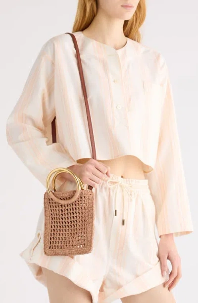 Chloé Mini Summer Banana Raffia Tote