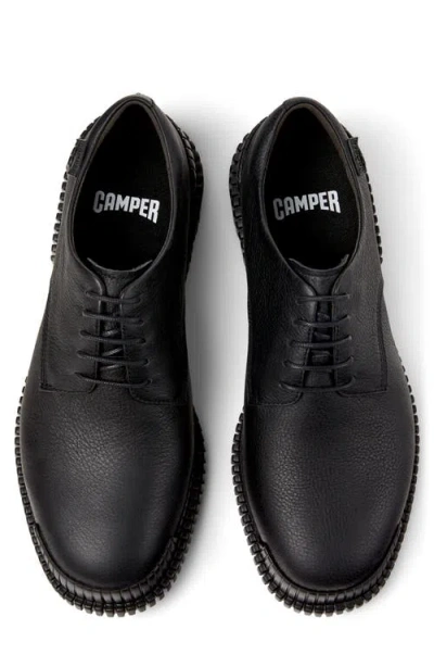 Camper Pix Plain Toe Derby In Black