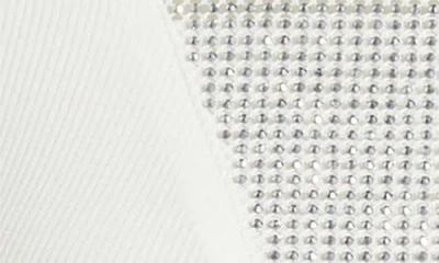 Nikki Lund Gillian Rhinestone Rib Top In White