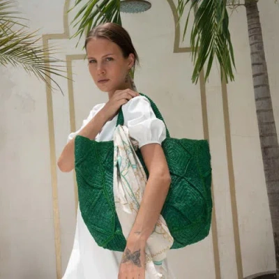 Zanatany Concepts Nico Raffia Tote Bag