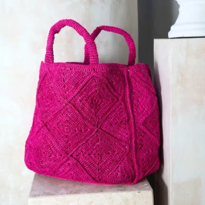 Zanatany Concepts Nico Raffia Tote Bag