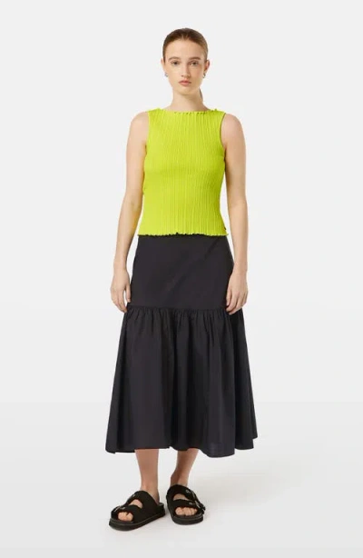 Scotch & Soda Lettuce Edge Rib Tank In Green