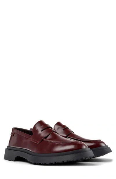 Camper Walden Twins Mismatched Penny Loafer In Burgundy
