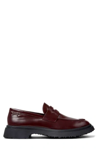 Camper Walden Twins Mismatched Penny Loafer In Burgundy