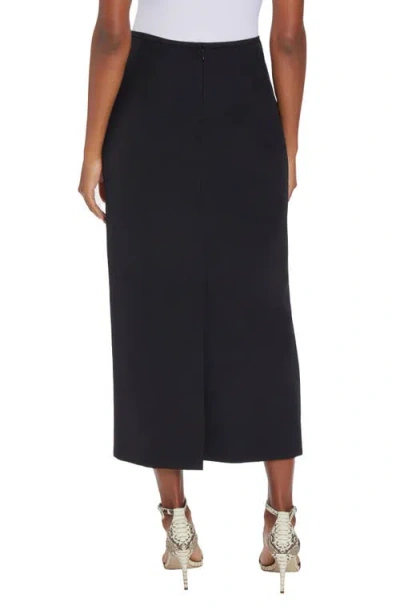 Kasper Stretch Midi Skirt In Black