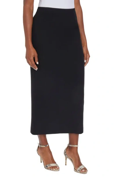 Kasper Stretch Midi Skirt In Black