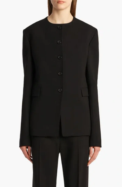 Khaite Jameson Stretch Crepe Jacket In Black