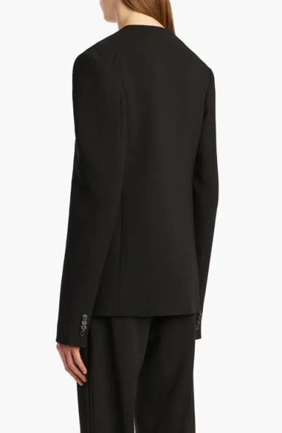 Khaite Jameson Stretch Crepe Jacket In Black