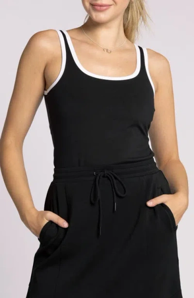 Thread & Supply Bec Rib Tank Top In Black