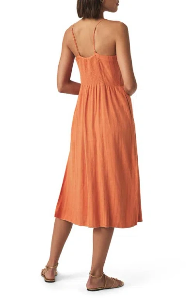 Splendid Gabrielle Button Down Dress In Orange Tiger In Orange