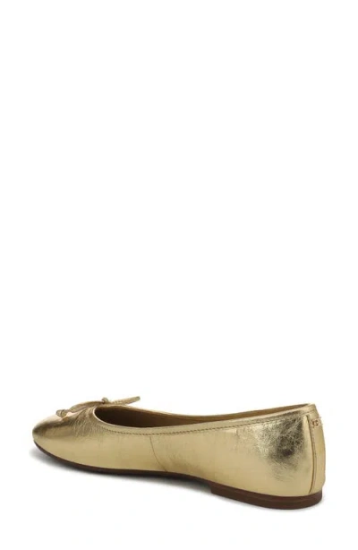 Sam Edelman Alie Bow Ballet Flats In Gold