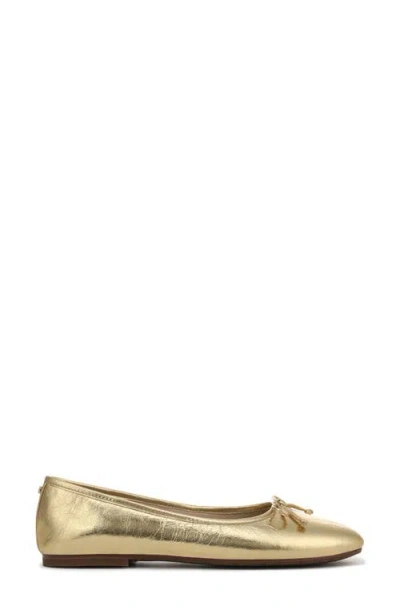 Sam Edelman Alie Bow Ballet Flats In Gold