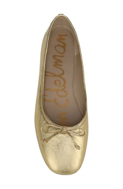 Sam Edelman Alie Bow Ballet Flats In Gold