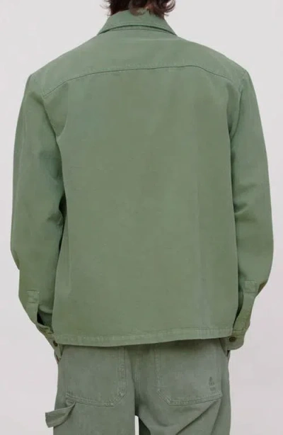 Apc A.p.c. Leon Organic Cotton Jacket In Green