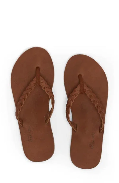 Hari Mari Meadows Braided Flip Flop In Brown