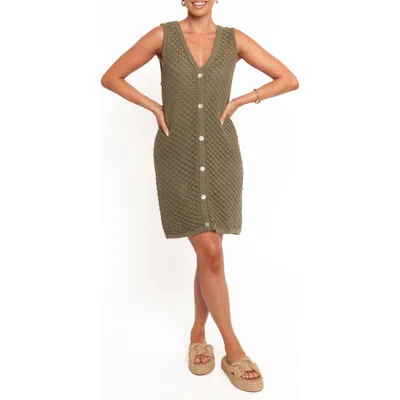 Petal And Pup Petal & Pup Luan Pointelle Stitch Cotton Minidress In Multi