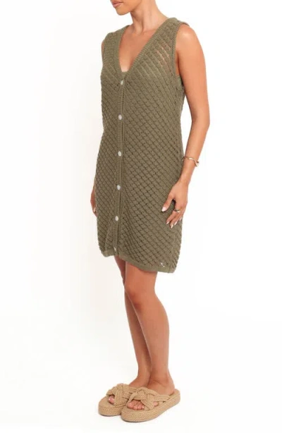 Petal And Pup Petal & Pup Luan Pointelle Stitch Cotton Minidress In Multi