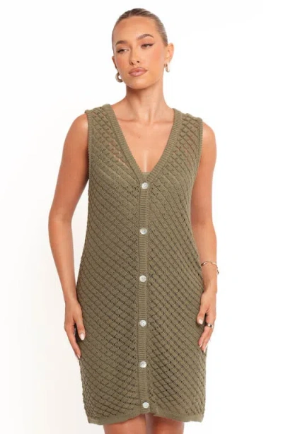 Petal And Pup Petal & Pup Luan Pointelle Stitch Cotton Minidress In Multi