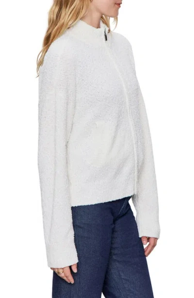 Sanctuary Bouclé Knit Bomber Jacket In White