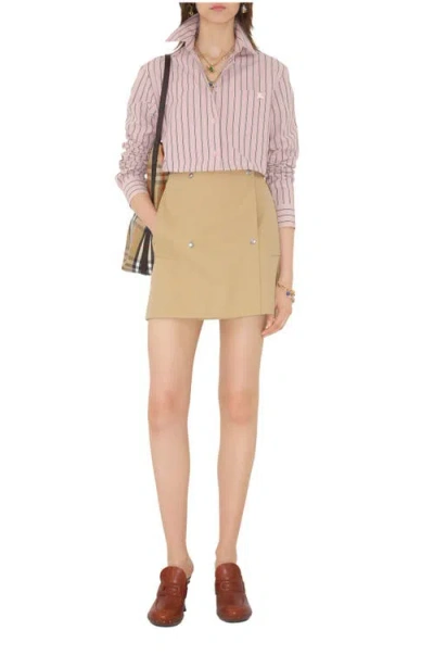 Burberry Bonded Gabardine Trench Mini Skirt