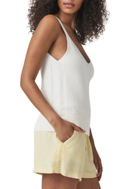 Splendid Banks V-neck Sweater Tank In White