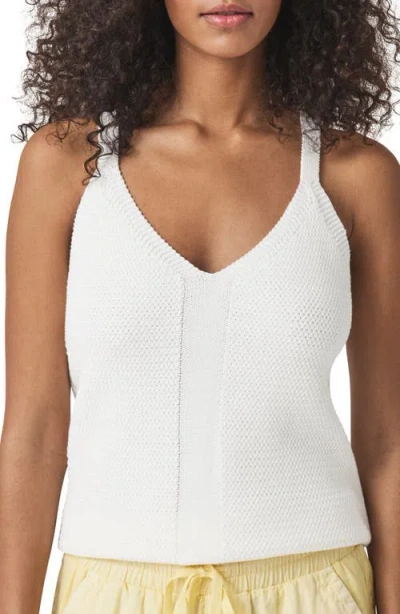 Splendid Banks V-neck Sweater Tank In White