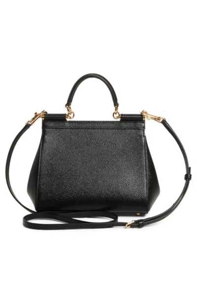 Dolce & Gabbana Black Handbag With Adjustable And Removable Shoulder Strap And Logo Plaque On The Front In Grained L
