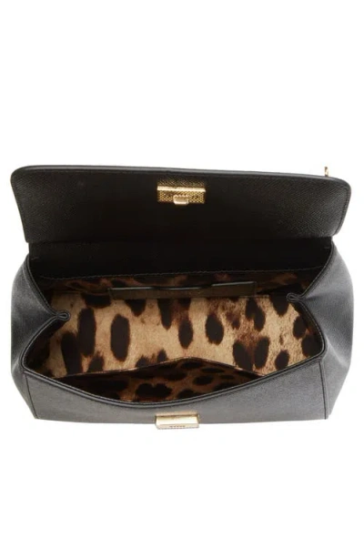 Dolce & Gabbana Black Handbag With Adjustable And Removable Shoulder Strap And Logo Plaque On The Front In Grained L