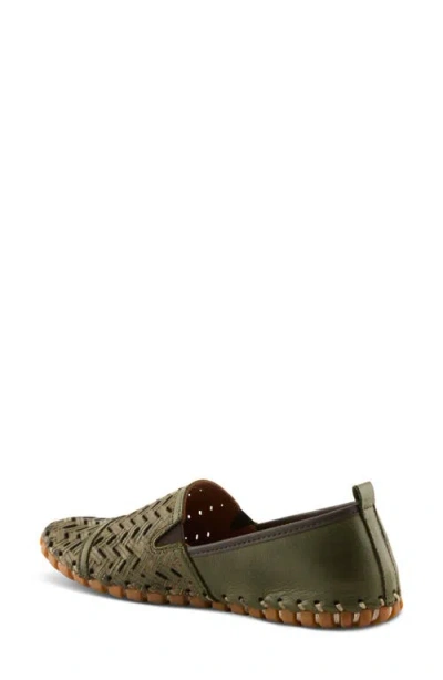 Spring Step Kapri Flat In Green