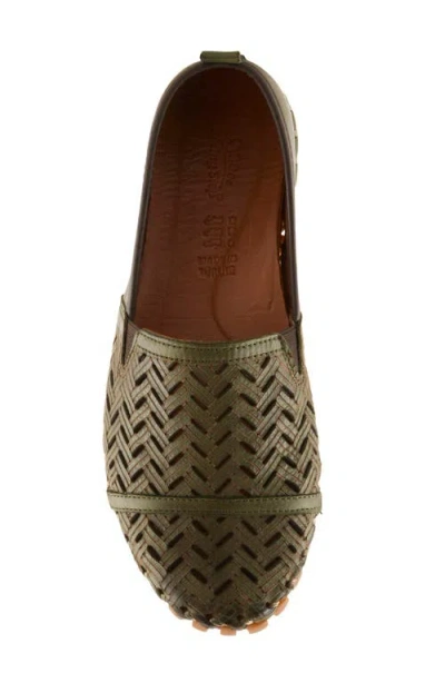 Spring Step Kapri Flat In Green