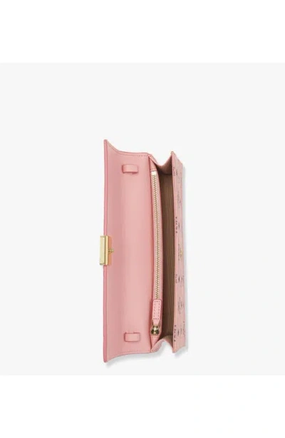 Mcm Aren Crossbody Wallet In Visetos In Pink