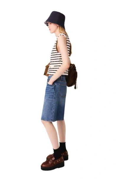 Maje Striped Wool Blend Top In Multi